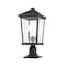 Z-Lite Beacon 2 Light Outdoor Pier Mounted Fixture, Black & Clear Beveled 568PHBR-533PM-BK - alternate 5